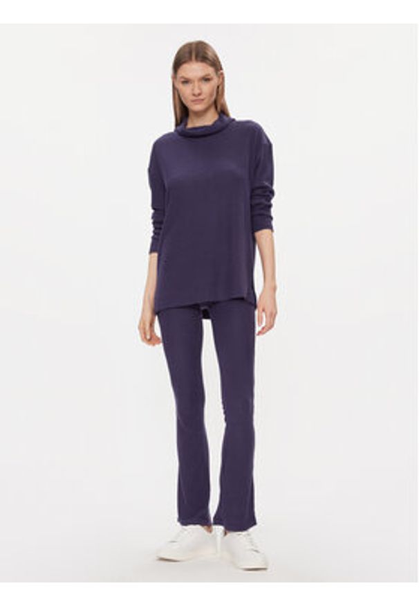 Triumph Spodnie piżamowe Thermal MyWear Skinny Leg Trousers 10216565 Granatowy Skinny Fit. Kolor: niebieski. Materiał: syntetyk