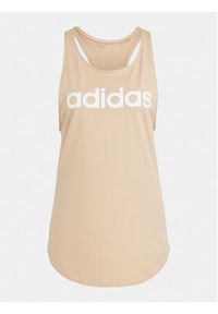 Adidas - adidas Top Essentials IS2087 Beżowy Regular Fit. Kolor: beżowy. Materiał: bawełna #5