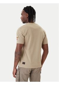 Aeronautica Militare T-Shirt 261TS2536UJ00641 Beżowy Regular Fit. Kolor: beżowy. Materiał: bawełna #2
