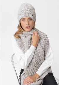 Volcano - Czapka z domieszką wełny H-TILDA. Materiał: wełna. Wzór: ze splotem. Sezon: zima, jesień. Styl: klasyczny, sportowy #1