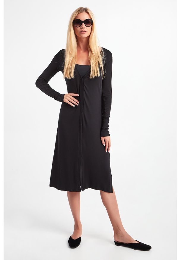 Max Mara Leisure - KARDIGAN ADENIA MAX MARA LEISURE. Okazja: na co dzień. Materiał: dzianina, prążkowany. Długość: długie. Styl: casual