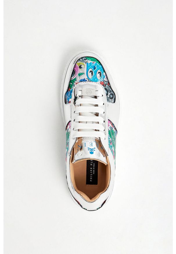 Philipp Plein - Sneakersy damskie PHILIPP PLEIN. Materiał: skóra. Wzór: kolorowy, aplikacja