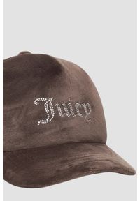 Juicy Couture - JUICY COUTURE Brązowa czapka welurowa Veronica. Kolor: brązowy. Materiał: welur. Styl: klasyczny, casual, elegancki #4