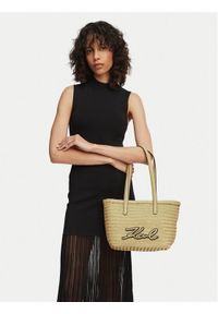 Karl Lagerfeld - KARL LAGERFELD Torebka B2W30206 Beżowy. Kolor: beżowy. Materiał: skórzane #1