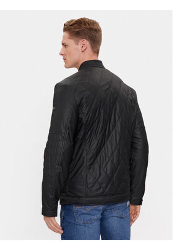 Guess Kurtka z imitacji skóry Quilted M4RL01 WFHD0 Czarny Regular Fit. Kolor: czarny. Materiał: syntetyk
