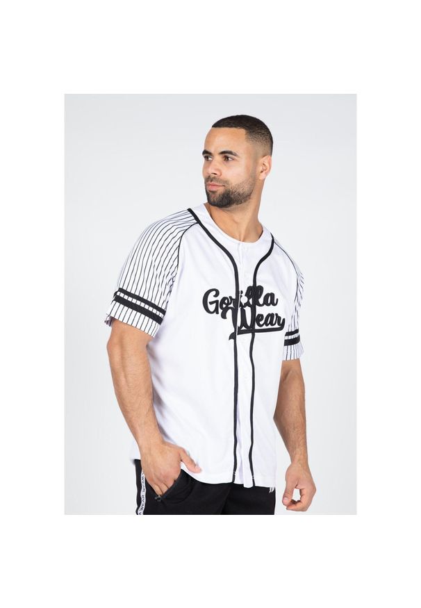 GORILLA WEAR - 82 Koszulka baseballowa - Biały. Kolor: biały. Sport: fitness