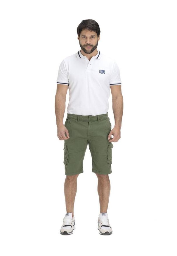 LEONE 1947 APPAREL - Męskie szorty bojówki w kolorze Earth Tones. Kolor: zielony. Materiał: tkanina. Długość: krótkie. Sezon: lato