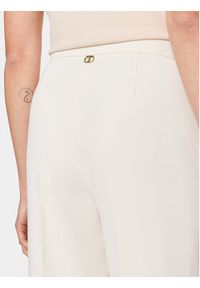 TwinSet - TWINSET Spodnie materiałowe 241TP2130 Écru Wide Leg. Materiał: syntetyk #5