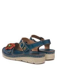 Laura Vita Sandały Dorry 03 Granatowy. Kolor: niebieski. Materiał: skóra #6