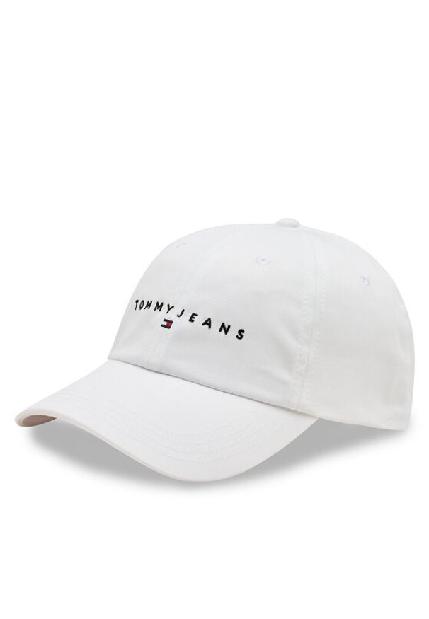 Tommy Jeans Czapka z daszkiem Tjm Linear Logo 6-Panel Cap AM0AM12894 Biały. Kolor: biały. Materiał: materiał