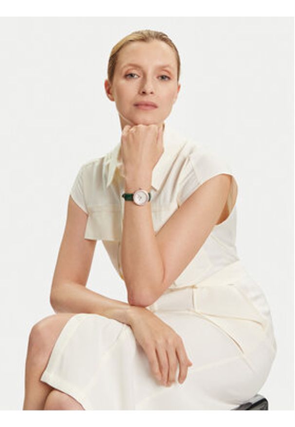 Daniel Wellington Zegarek Crystalline Bezel 32 DW00100826 Różowe złoto. Kolor: złoty, wielokolorowy, różowy. Materiał: skóra
