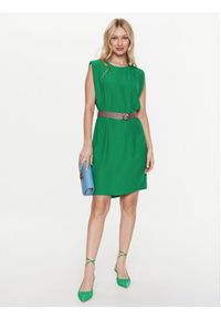 Pinko Sukienka codzienna 101138 A0US Zielony Regular Fit. Okazja: na co dzień. Kolor: zielony. Materiał: syntetyk. Typ sukienki: proste. Styl: casual #2