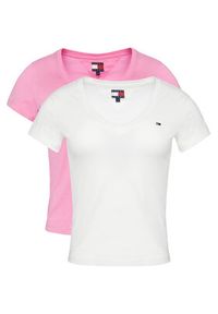 Tommy Jeans Komplet t-shirtów DW0DW21367 Kolorowy Slim Fit. Materiał: bawełna. Wzór: kolorowy #6