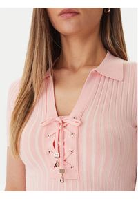 Guess Sweter W6GR09 Z0590 Pomarańczowy Regular Fit. Kolor: pomarańczowy. Materiał: wiskoza #4