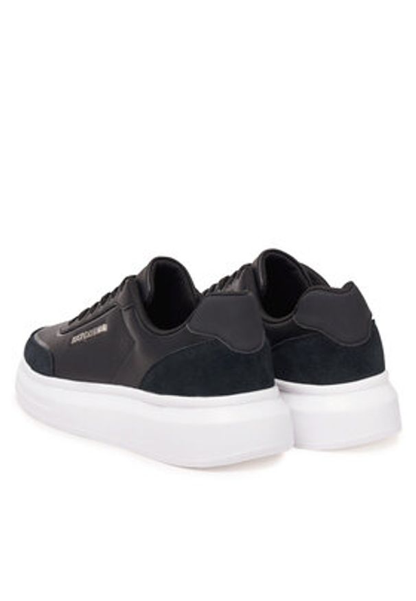 Just Cavalli Sneakersy 78QA3SBD Czarny. Kolor: czarny. Materiał: skóra