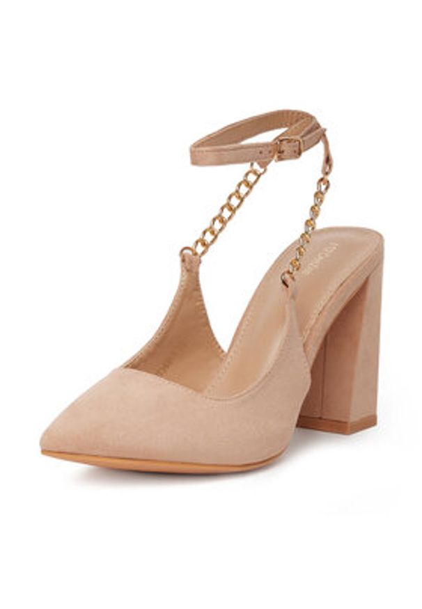 DeeZee Sandały HT368-1 Beżowy. Kolor: beżowy. Materiał: materiał