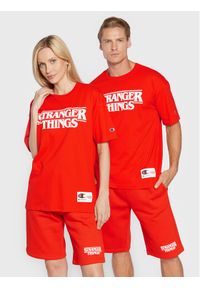 Champion T-Shirt Unisex STRANGER THINGS 217791 Czerwony Custom Fit. Kolor: czerwony. Materiał: bawełna