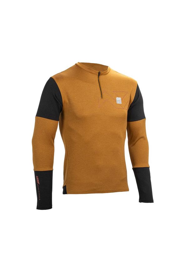 LEATT - Bluza rowerowa męska Leatt Jersey MTB Trail 4.0. Kolor: brązowy. Materiał: jersey