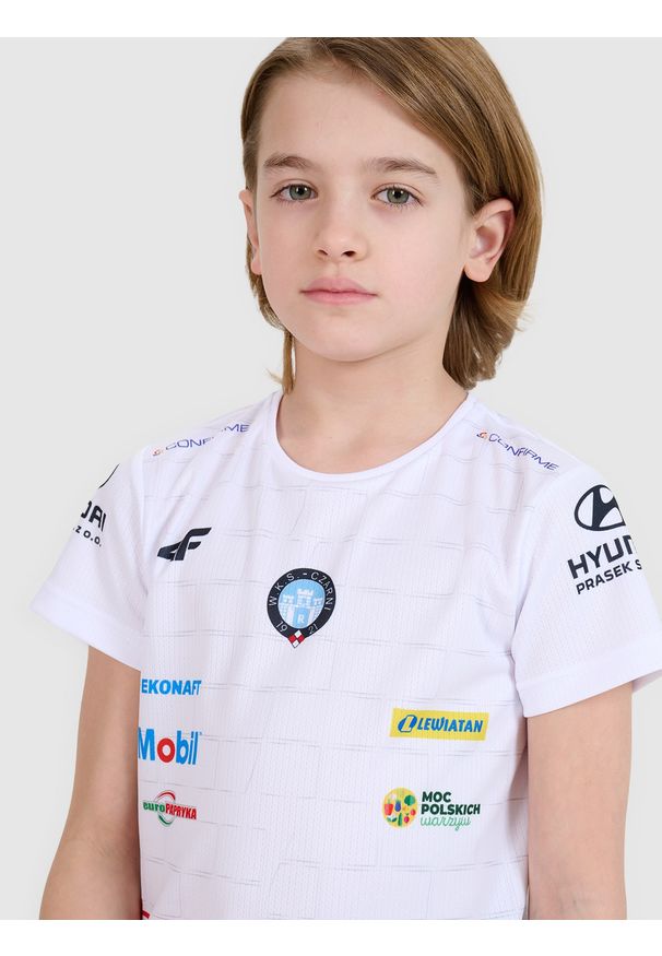 4f - 4F Koszulka meczowa replika wyjazdowa z sezonu 2024/25 dziecięca 4F x Czarni Radom - multikolor 146/152 (10-12 lat). Kolor: wielokolorowy. Materiał: dzianina, włókno, materiał, syntetyk. Wzór: gładki, ze splotem. Sezon: lato. Styl: klasyczny, sportowy