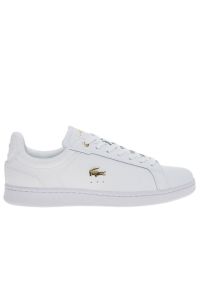 Buty Lacoste Carnaby Pro 124 1 SFA 747SFA0040-216 - białe. Okazja: na co dzień. Zapięcie: sznurówki. Kolor: biały. Materiał: skóra, guma. Wzór: aplikacja #1