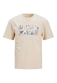 Jack & Jones - Jack&Jones T-Shirt Bryan 12268127 Beżowy Relaxed Fit. Kolor: beżowy. Materiał: bawełna #4