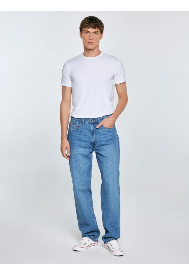 Big-Star - Jeansy męskie loose niebieskie Zack 324. Stan: podwyższony. Kolor: niebieski. Styl: vintage, klasyczny