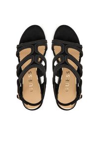 Guess Sandały FLJERS FAB04 Czarny. Kolor: czarny. Materiał: materiał #2