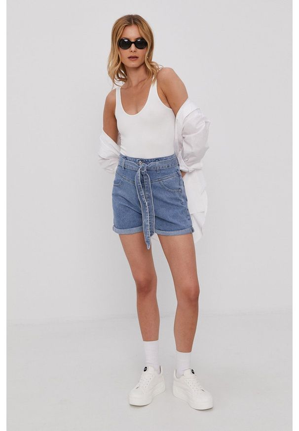 Haily's - Szorty jeansowe. Okazja: na co dzień. Kolor: niebieski. Materiał: jeans. Styl: casual