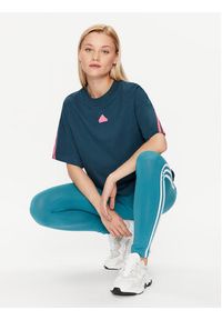 Adidas - adidas T-Shirt Future Icons 3-Stripes T-Shirt IL3063 Turkusowy Loose Fit. Kolor: turkusowy. Materiał: bawełna #4
