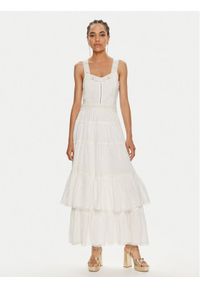 TwinSet - TWINSET Sukienka letnia 241TT2030 Biały Regular Fit. Kolor: biały. Materiał: bawełna. Sezon: lato #1