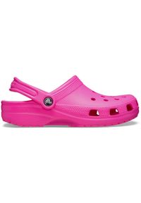 Crocs Clásico Zueco. Okazja: na co dzień. Kolor: różowy. Materiał: materiał, syntetyk. Styl: casual
