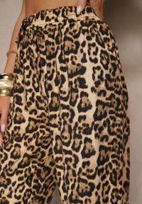 Renee - Panterkowe Spodnie ze Sznurkiem Tilarisea. Okazja: na co dzień. Styl: casual #4