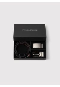 Pako Lorente - PAKO LORENTE - Dwustronny skórzany pasek z matową klamrą. Materiał: skóra #1