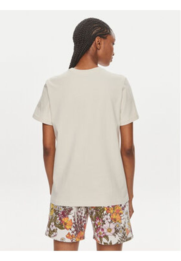 Wrangler T-Shirt 112350305 Écru Regular Fit. Materiał: bawełna