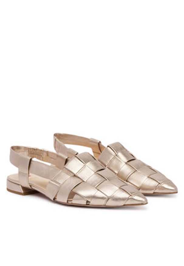 HÖGL Baleriny 1-101931 Złoty. Kolor: złoty. Materiał: skóra