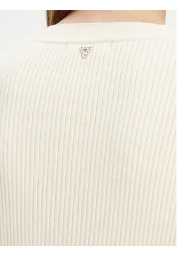 Guess Kardigan W5YR07 Z2ZK2 Écru Relaxed Fit. Materiał: wiskoza