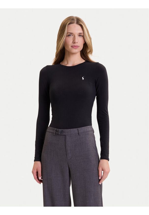 Polo Ralph Lauren Body 4P0490 Czarny Slim Fit. Typ kołnierza: polo. Kolor: czarny. Materiał: bawełna