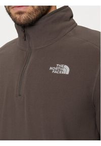 The North Face Polar Glacier NF0A855W Brązowy Regular Fit. Kolor: brązowy. Materiał: syntetyk