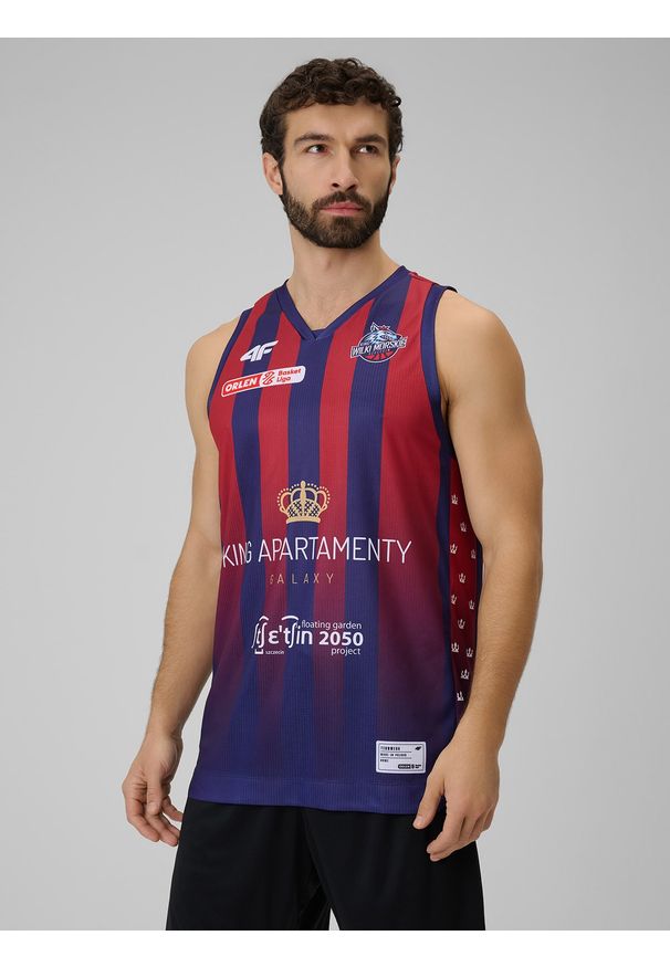 4f - 4F Koszulka meczowa replika wyjazdowa z sezonu 2025/26 męska 4F x King Szczecin - granatowa 3XL. Kolor: niebieski. Materiał: materiał. Wzór: nadruk. Sport: fitness, koszykówka