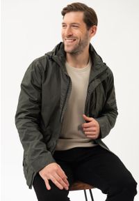 Volcano - Dłuższa kurtka przejściowa J-PAXON. Typ kołnierza: kaptur. Materiał: materiał. Długość: długie. Wzór: napisy. Sezon: jesień, wiosna. Styl: klasyczny, elegancki #1