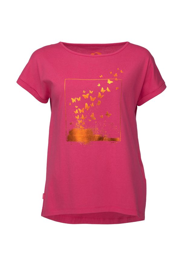 Lowa - T-Shirt Damski Loap Bazala PNK M - Idealny na Każdą Okazję. Typ kołnierza: polo. Kolor: różowy. Materiał: bawełna. Wzór: nadruk. Styl: elegancki