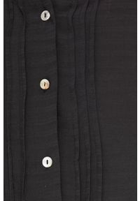 Answear Lab bluzka damska kolor czarny gładka. Okazja: na co dzień. Kolor: czarny. Materiał: tkanina. Długość: krótkie. Wzór: gładki. Styl: wakacyjny