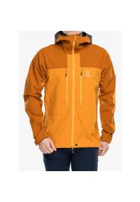 Haglöfs - Kurtka softshell męska Haglofs Roc Sight Softshell Jacket. Kolor: pomarańczowy. Materiał: softshell. Sport: turystyka piesza