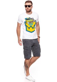 Wrangler - WRANGLER T SHIRT B&Y CREW TEE WHITE W7C41FK12 112131688. Materiał: bawełna. Wzór: nadruk. Sezon: lato #6