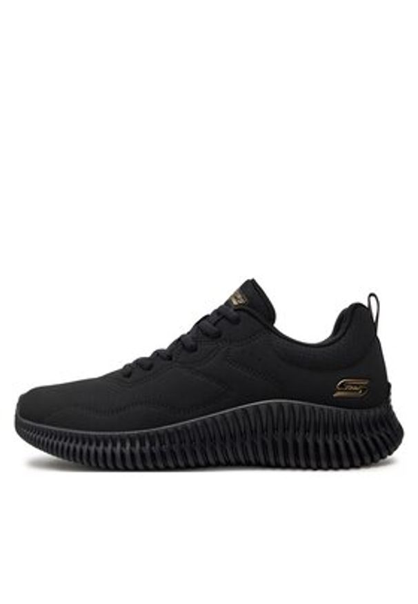 skechers - Skechers Sneakersy Bobs Geo-How Marvelous 117422/BBK Czarny. Kolor: czarny. Materiał: skóra