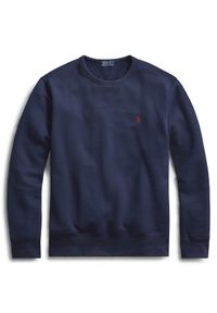 Ralph Lauren - RALPH LAUREN - Granatowa bluza z logo. Typ kołnierza: polo. Kolor: niebieski. Materiał: jeans, bawełna, polar. Długość rękawa: długi rękaw. Długość: długie. Wzór: haft. Styl: elegancki #5