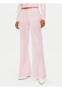 Juicy Couture Spodnie dresowe Caisa JCSEBJ008 Różowy Slim Fit. Kolor: różowy. Materiał: welur