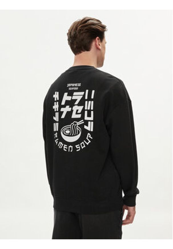 Jack & Jones Bluza Dirk 12249455 Czarny Wide Fit. Kolor: czarny. Materiał: bawełna, syntetyk