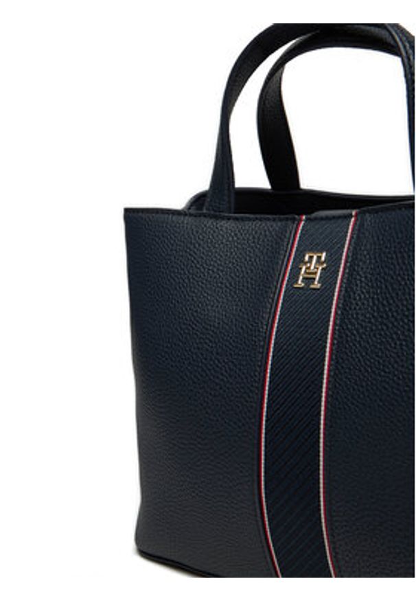 TOMMY HILFIGER - Tommy Hilfiger Torebka AW0AW16873 Granatowy. Kolor: niebieski. Materiał: skórzane