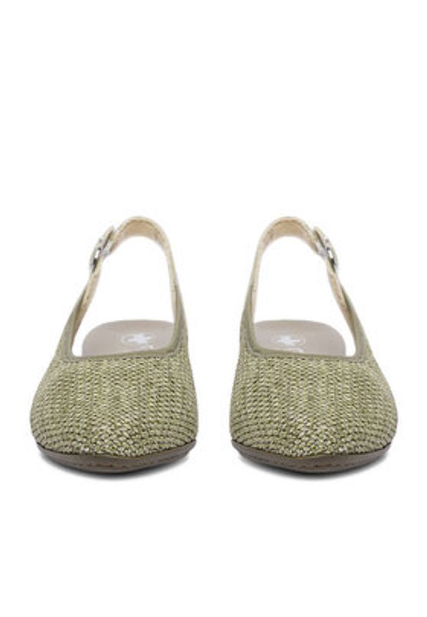 Rieker Czółenka CEO-47060-52 Zielony jasny. Kolor: zielony. Materiał: materiał